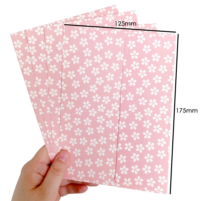 100pcs Pink Paper Envelope Wedding Invitation Envelope Box Craft For Letter Sakura Butterfly Student Letter: White
