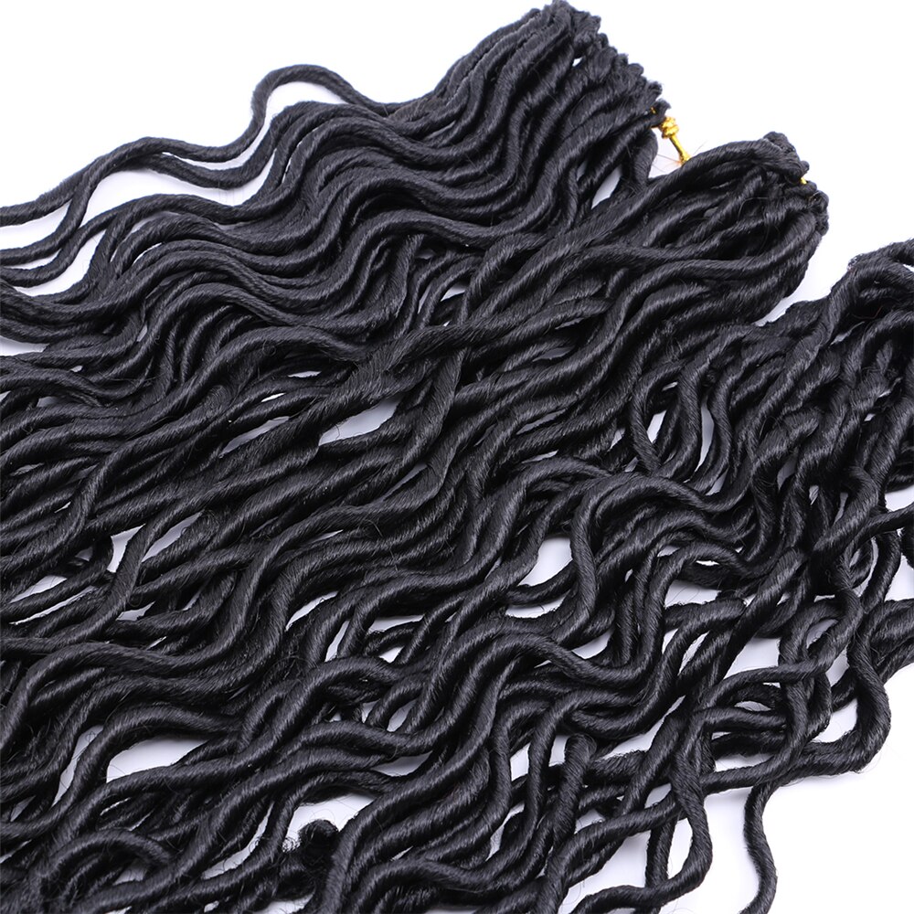 FSR 22 pulgadas diosa Faux Locs Crochet Hair Soft End trenzas naturales 24 Roots/Paquete de pelo trenzado sintético para mujeres
