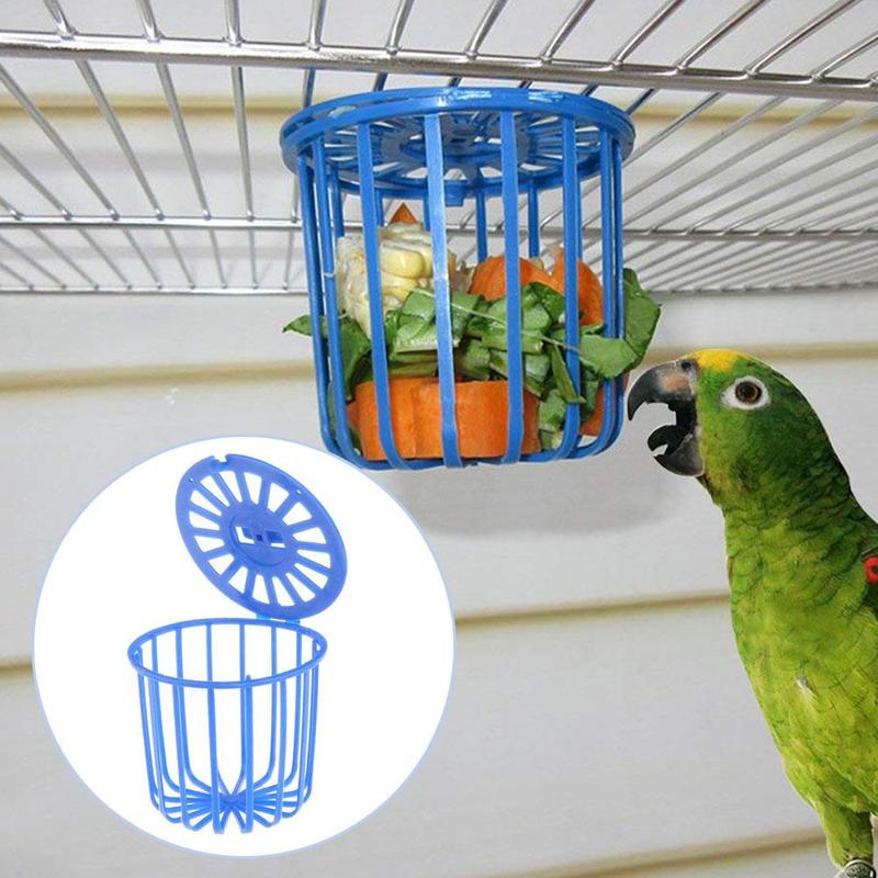 Mangeoire pour oiseaux Cage fournitures ustensiles perroquet fruits légumes panier oiseau fruits fourchette oiseau avec fruits et légumes suspendus panier
