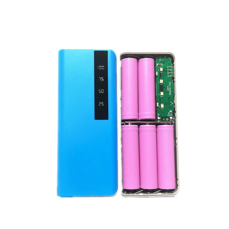 5*18650 Power Bank Shell Case Battery Charger Box Phone External Charger Shell DIY Kit with LED Light Charging Digital Display