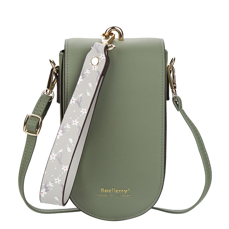 Bolso cruzado pequeño de piel sintética para mujer, bandolera de hombro para chica, color amarillo,: Verde