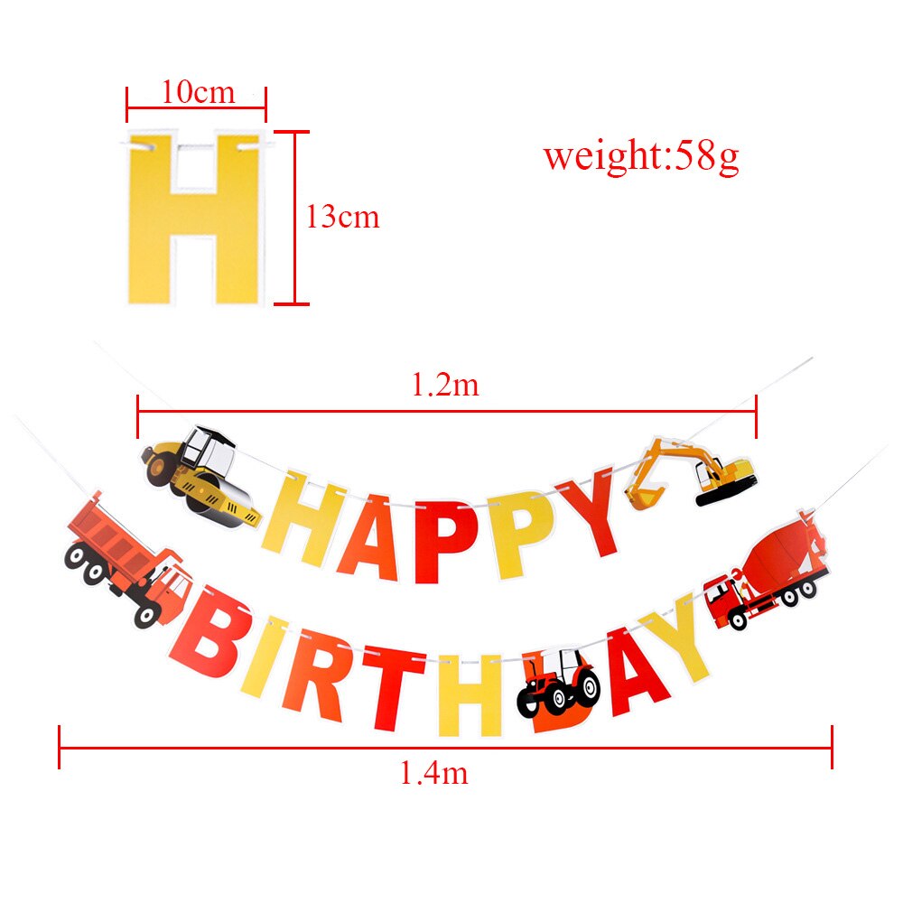 Gratulerer med dagen engineering biltema bursdagsdekorasjon gratulerer med dagen brevbanner første bursdagsgutt fest kakepynt