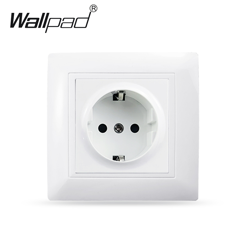 16A presa a muro quadrupla EU telaio in vetro cristallo 4 prese elettriche presa bianca nera dorata grigia 110V 250V per la casa: Tipo3