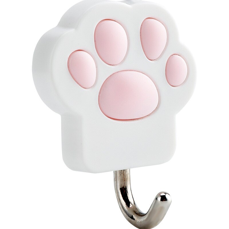 Cartoon Kat Klauw Haak Muur Multifunctionele Creatieve Leuke Haak Gratis Ponsen Hanger Voor Keuken Deur Sterke Kleverige Haken