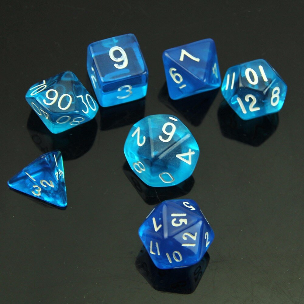 Juego de mesa MTG RPG DND Poly Dice, juego de 7 caras D4 D6 D8 D10 D12 D20, novedad, 1 Juego