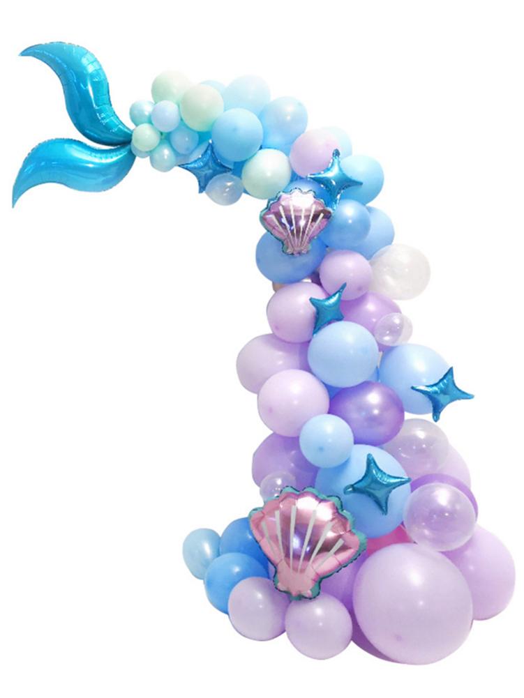 87 stk havfrue hale ballon krans sæt latex ballon havfrue tema fest forsyninger til bryllup fødselsdagsfest dekorationer