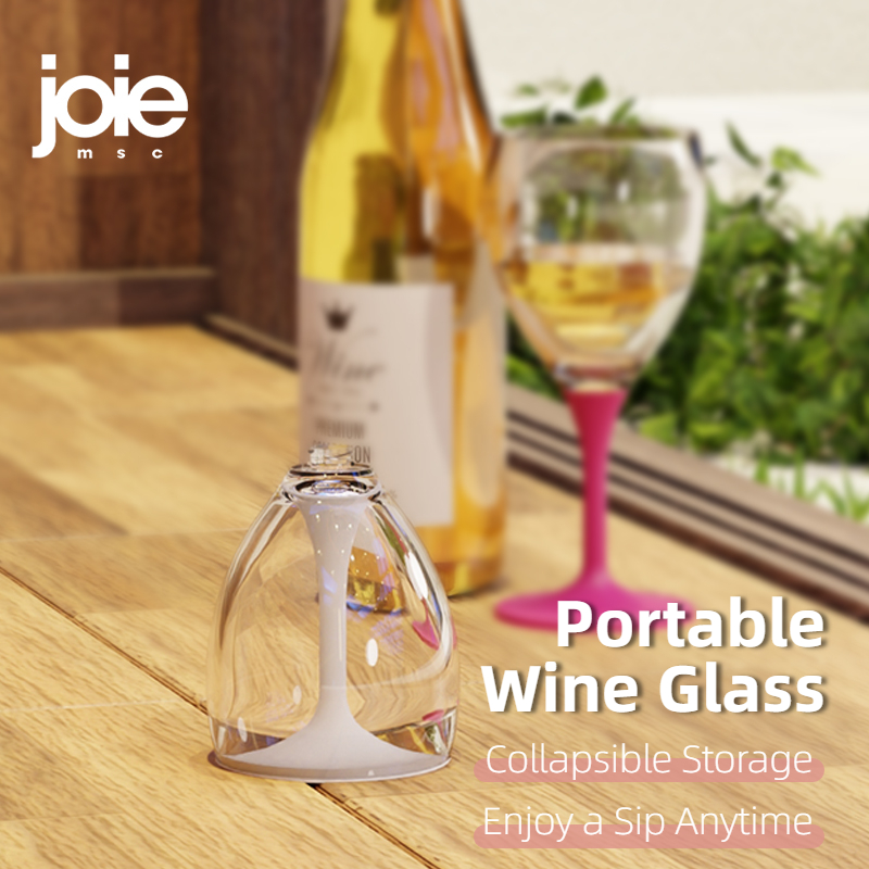 Joie Portable Wine Glass Goblet Collapsible Unbreakable PCTG Cocktail Champagne Wine Glass For For Party Barware Outdoor Picnic