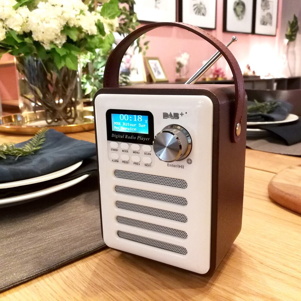 H6 DAB/DAB +-Radio Digital inalámbrica con Bluetooth, reproductor de MP3, AUX, TF, U, disco de lectura, Radio FM con mando portátil, despertador