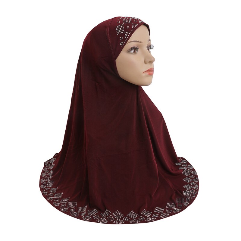 Al Amira – Hijab instantané arabe 1 pièce pour femmes musulmanes, châles, écharpe enveloppante, Turban de prière, prêt à porter, Khimar: Burgundy