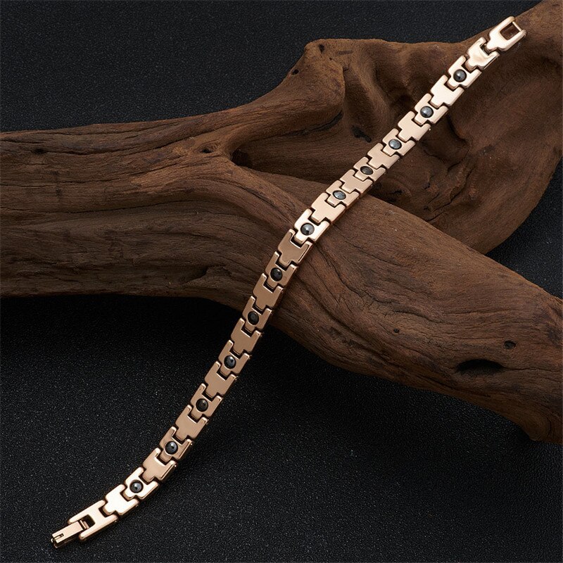 Nhgbft Vrouwen Rose Goud Kleur Tungsten Carbide Armbanden Energiebalans Gezondheidszorg Armband Minnaar Sieraden