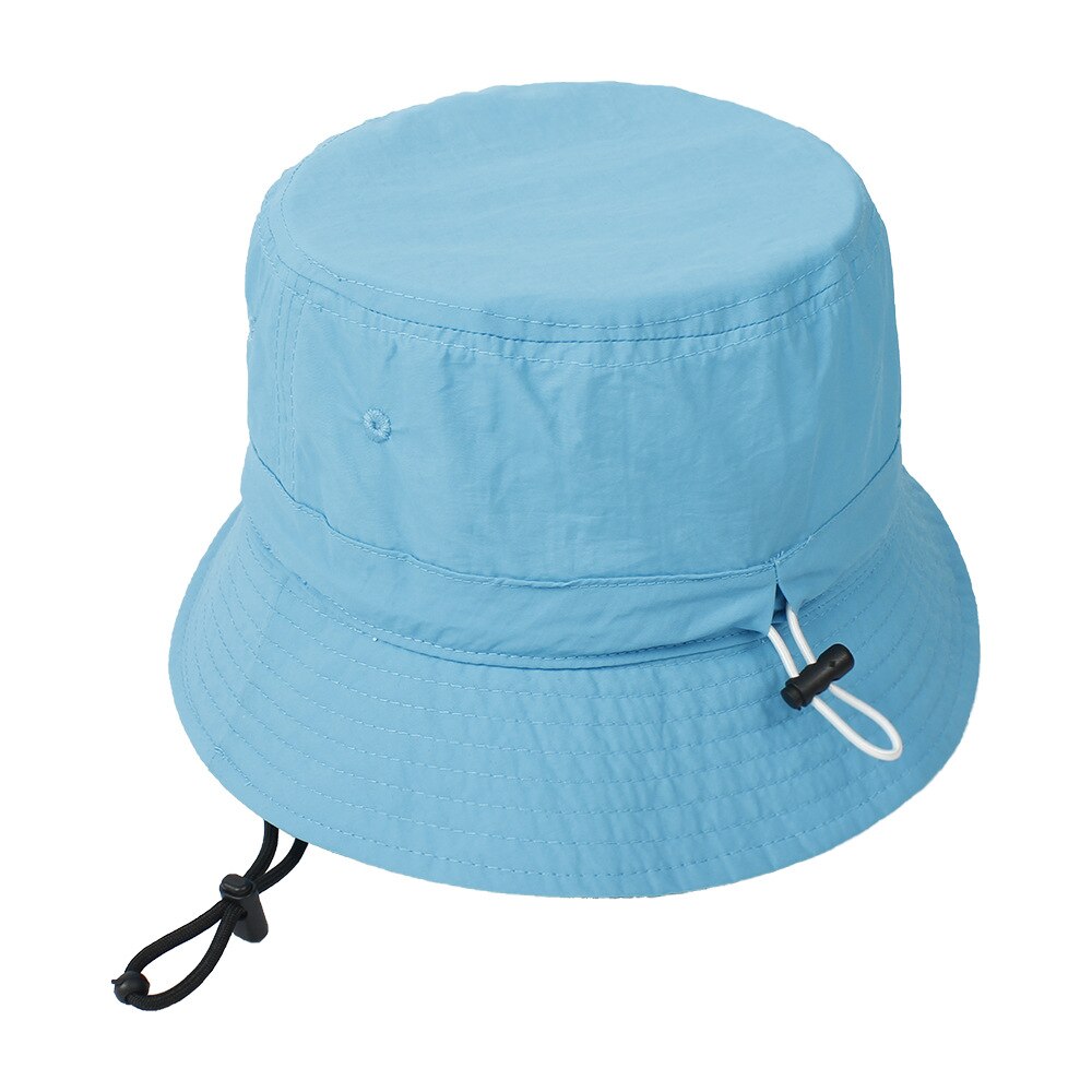 Cappello da sole Anti-UV a visiera larga a tesa larga con corda antivento pieghevole portatile da donna cappello da pescatore estivo cappello da pesca all&#39;aperto: L