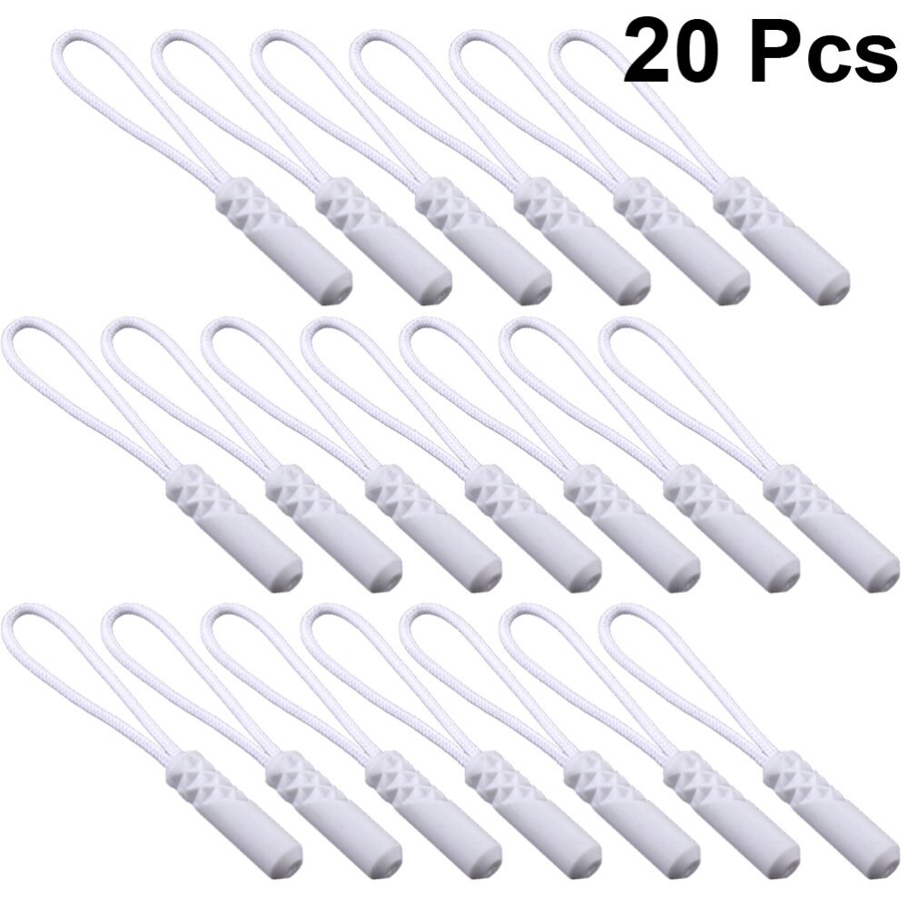 20Pcs Cilinderkop Rits Puller Kleding Rits Hoofd Compact Rits Trekken Touw Bagage Tas Rits Hoofd Staart Touw Voor