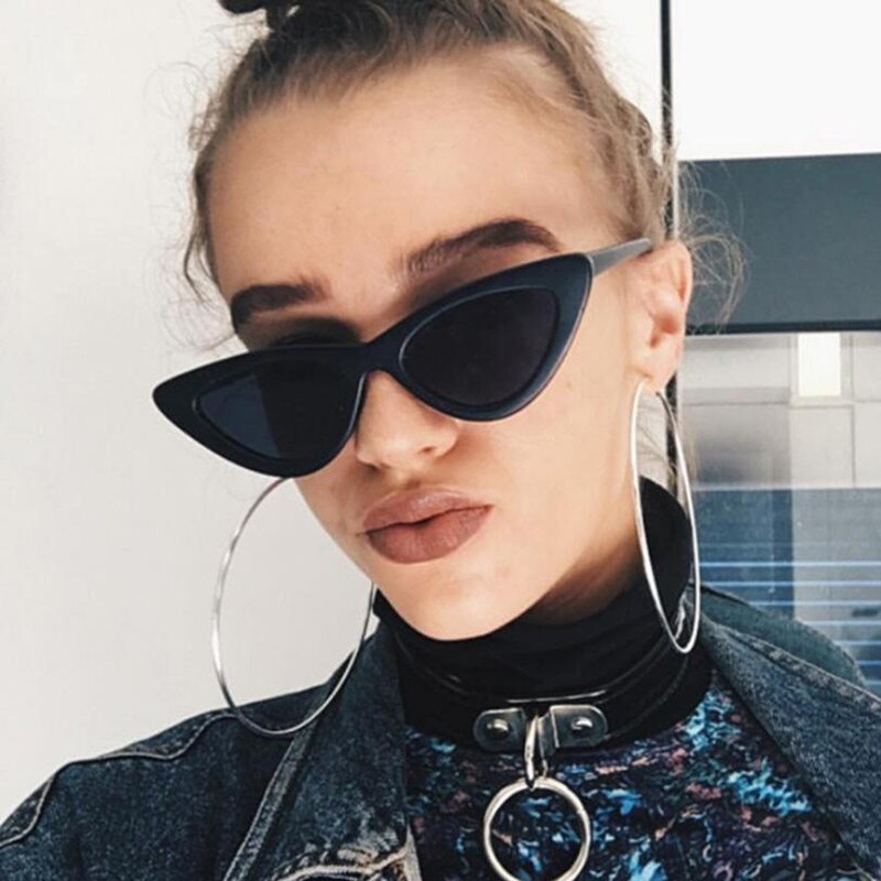 Vintage lunettes de soleil yeux de chat femmes concepteur personnalité exagérée dames lunettes Oculos Lunette Femme