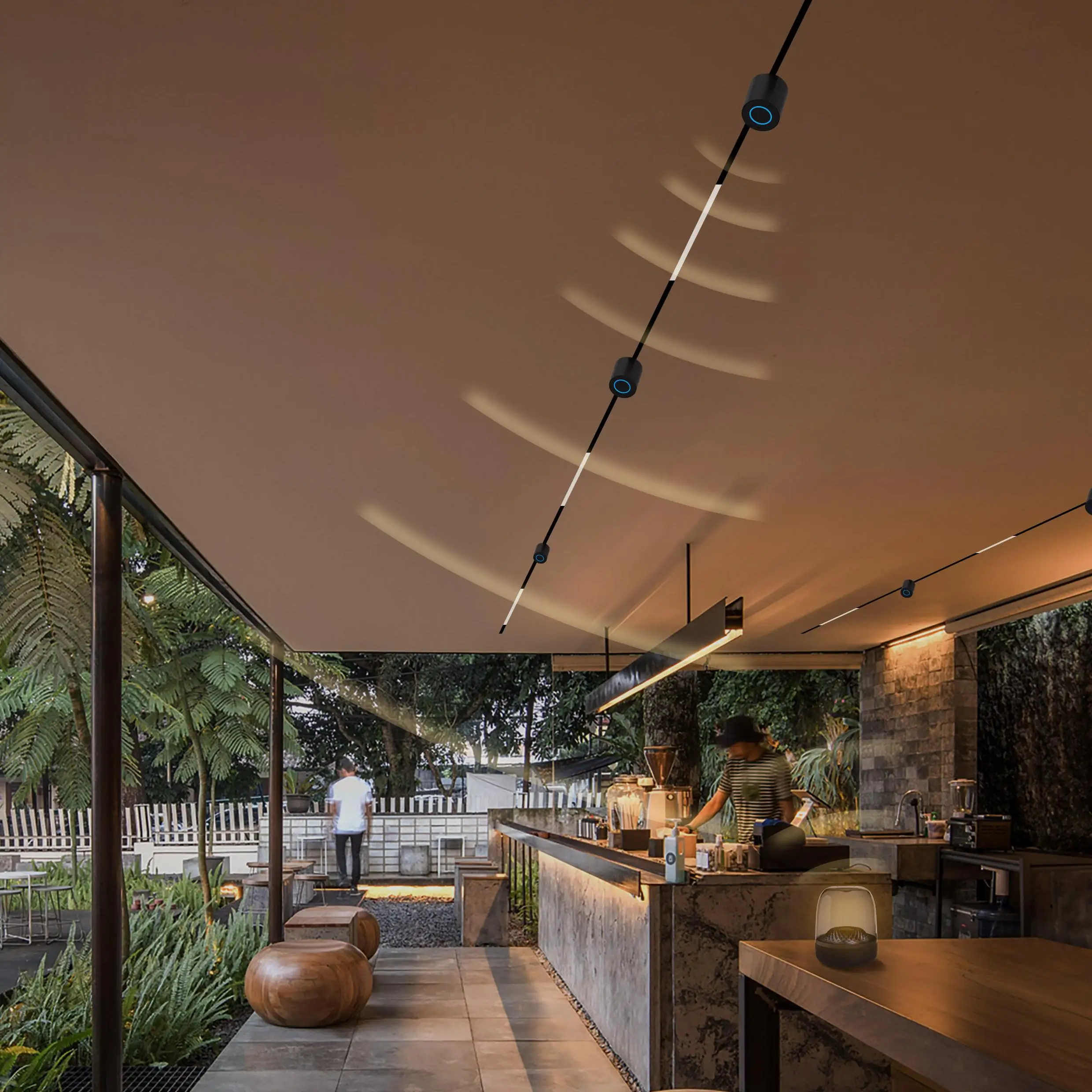 Trilha Alto-falante Bluetooth Pequena Mini Caixa de Som 360 ° Som sem fio reprodutor de áudio alto-falante jogo luz de pista magnética BT 5.4