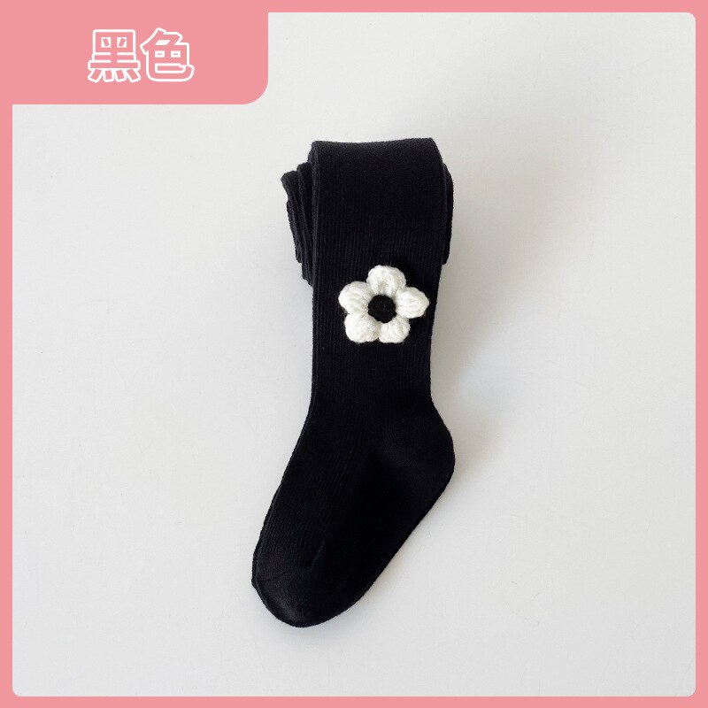 Spring Kids Baby Girls Flower Stockings Cute Solid Pantyhose Stylish Tights Pantyhose for Children Girls 2-8Y