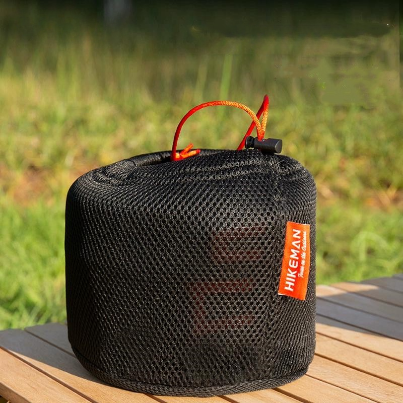 draussen Camping Topf Aufbewahrung tasche tragbare Picknick Kochgeschirr Aufbewahrung tasche Sandwich Gittergewebe Kordel zug Tasche draussen Herde Zubehör