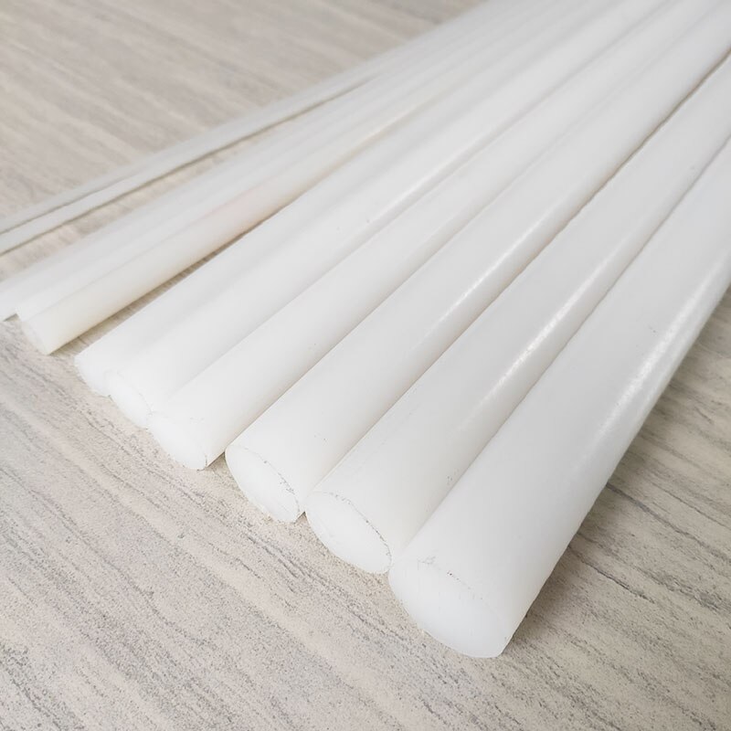 50cm / 25cm white Polyamide stick PA6 pure Nylon rods Wear resistant rod dia.4mm~45mm bar For machining