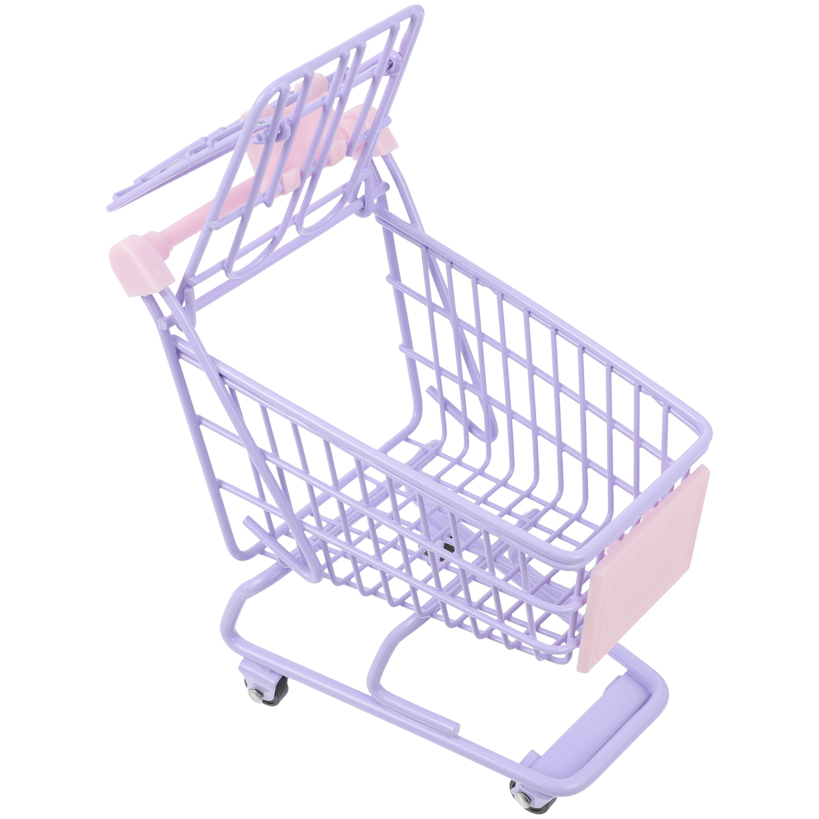 Chic Supermarket Handcart Mini Trolley Models Mini Shopping Cart: Lavender