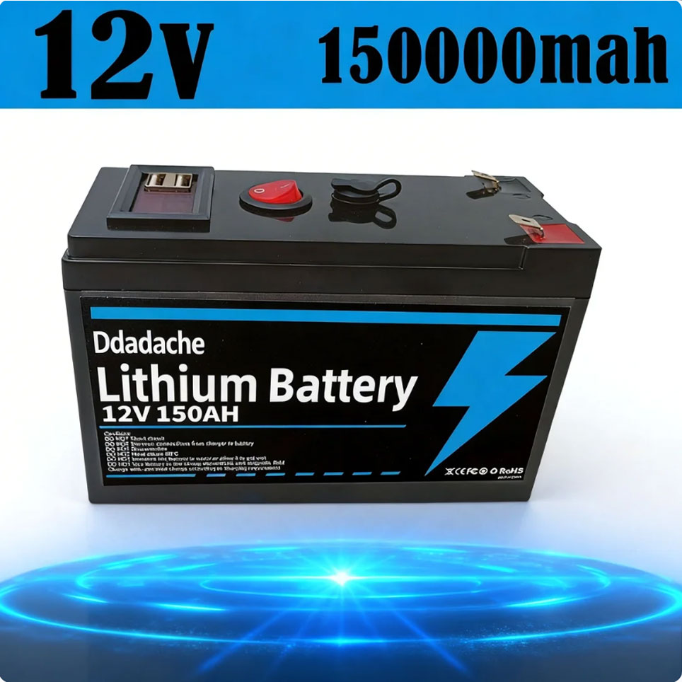 12v x 150ah litiumbatteri med inbyggd bms, lämplig för förvaring av husbil, off-grid-system, solenergisystem för marinbruk