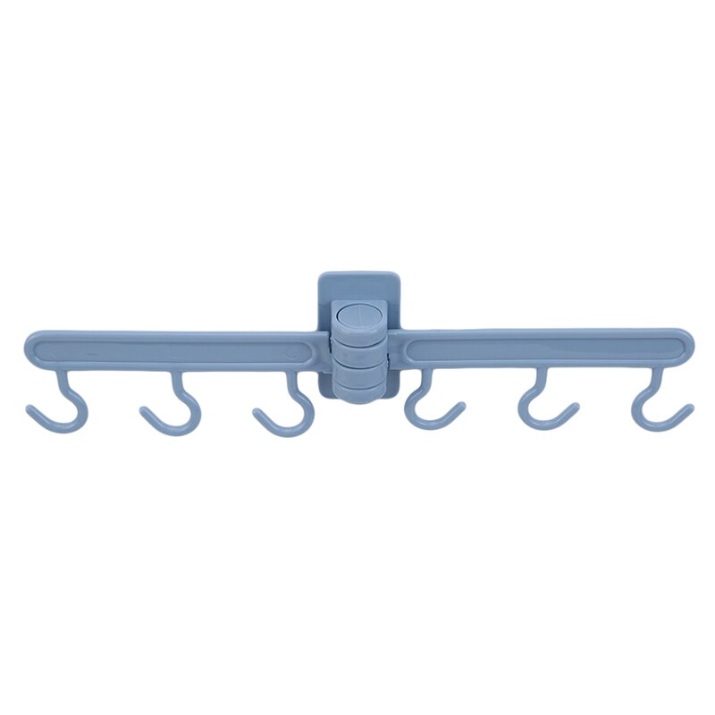 6 kroge kraftig drejelig vægkrog håndklædeophæng roterbar stærk pindkrog køkken badeværelse vægkrog selvklæbende krog
