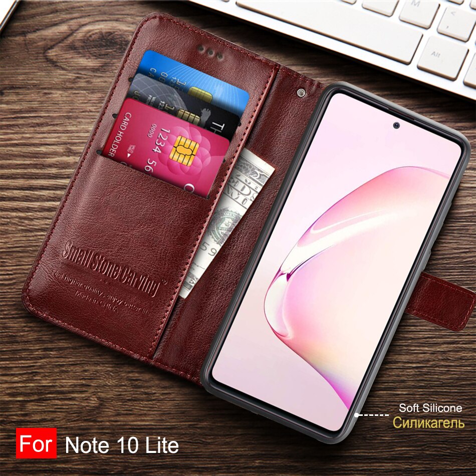 Case Voor Samsung Galaxy Note 10 Lite Cover Case Retro Leather Magnetic Wallet Case Voor Samsung Note 10 Lite Flip boek Cover