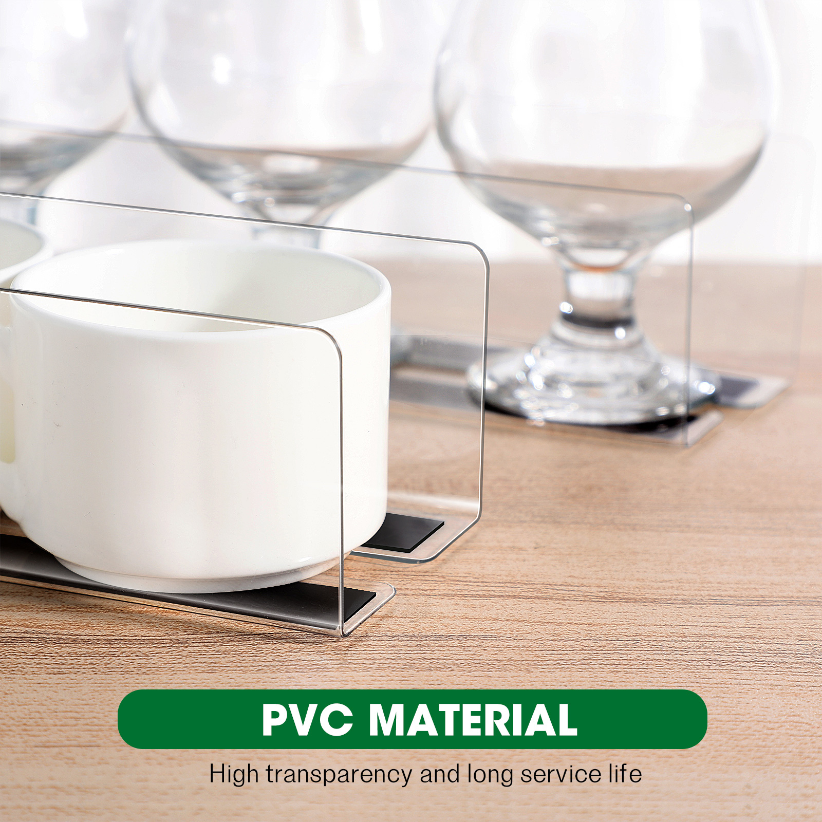 10 Pcs Dividing Partition Shelf Dividers Acrylic Clear Pvc Closet For Wood Shelves Wire Shelving Product Partition Baffle Set