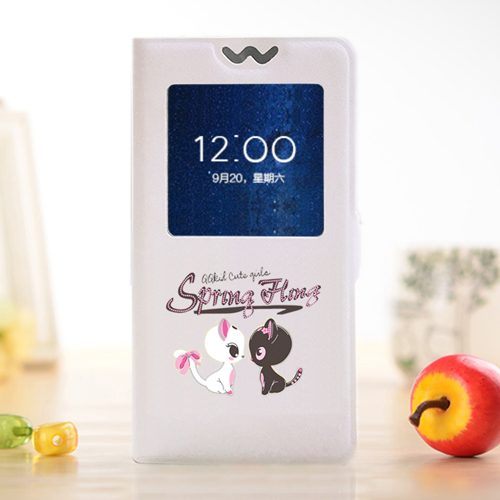QIJUN Cover capa Voor LG G3S G3Beat G3 Mini g3mini D724 D725 Geschilderd Cartoon Magnetische Flip Window PU Lederen Telefoon bag Cover