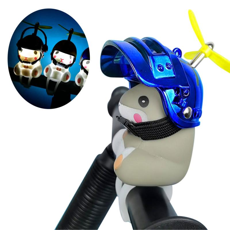 Fiets Motor Veiligheid Hoorn Turbo Bamboe Libelle Hamster Fietsbel Met Licht Mtb Racefiets Motor Helm Fietsen Accessoires