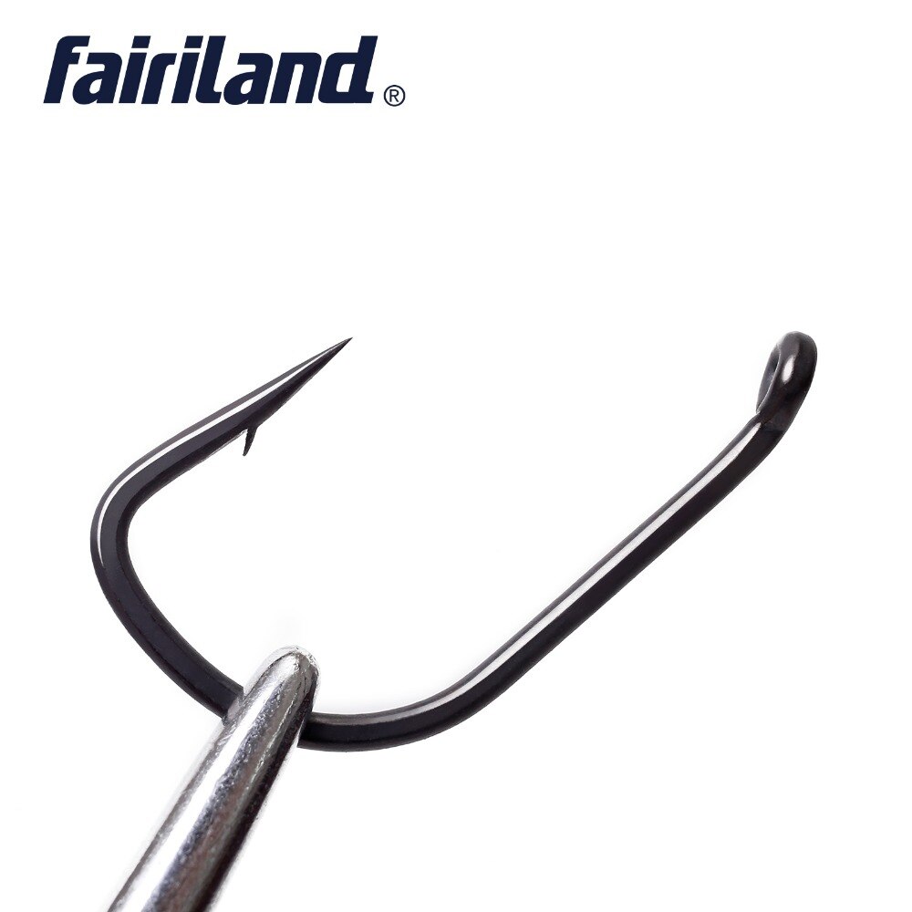 100Pcs/lot barbed fishing hooks TFSH-B fishhooks 2# 4# 6# 8# 10# Black TEFLON Coated high carbon steel Carp Fishing Hook 50 PCS