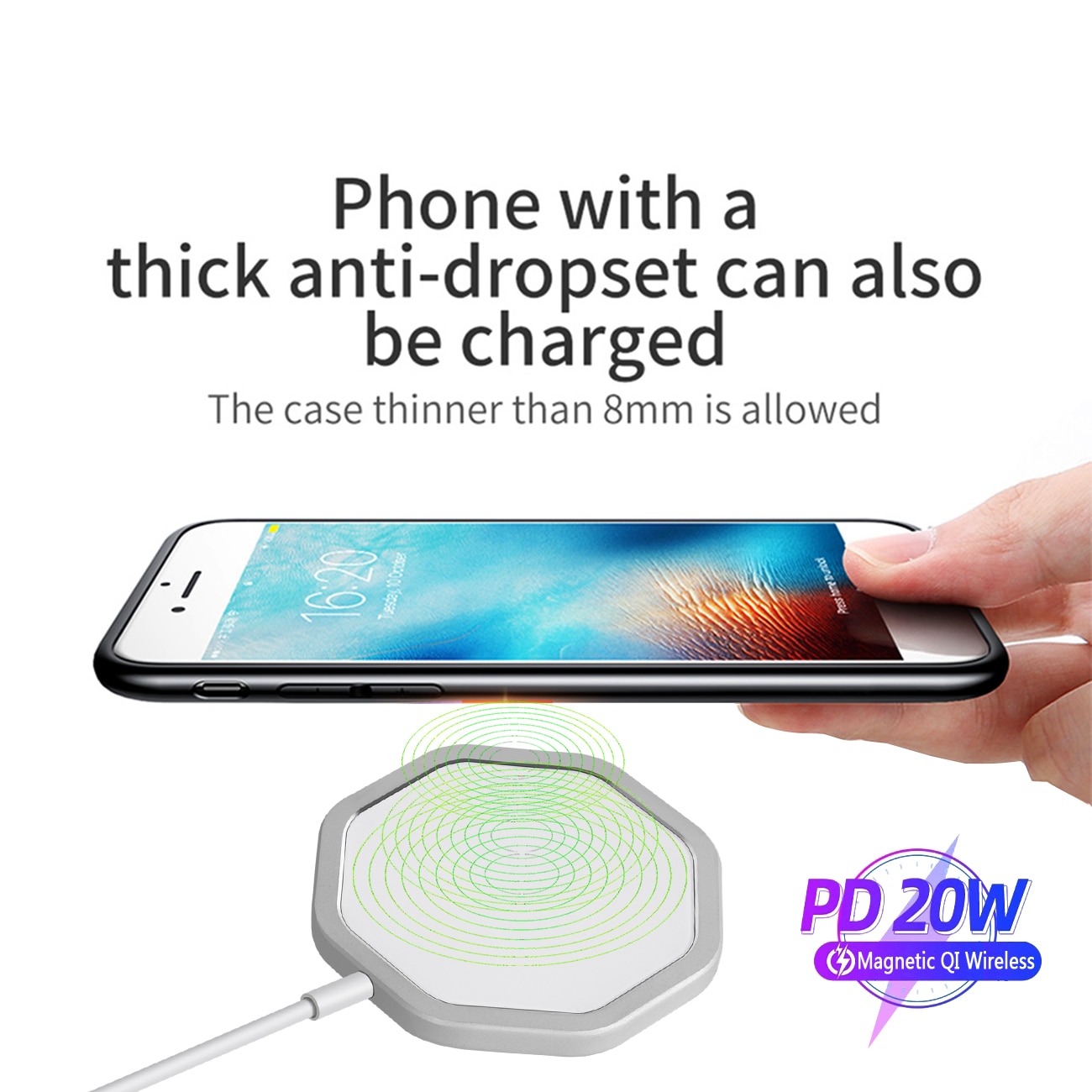 20 W Magnetische Draadloze Oplader Snelle Draadloze Opladen Lader Inductie Pad Charger Voor Iphone 12 Voor Apple Android Algemene