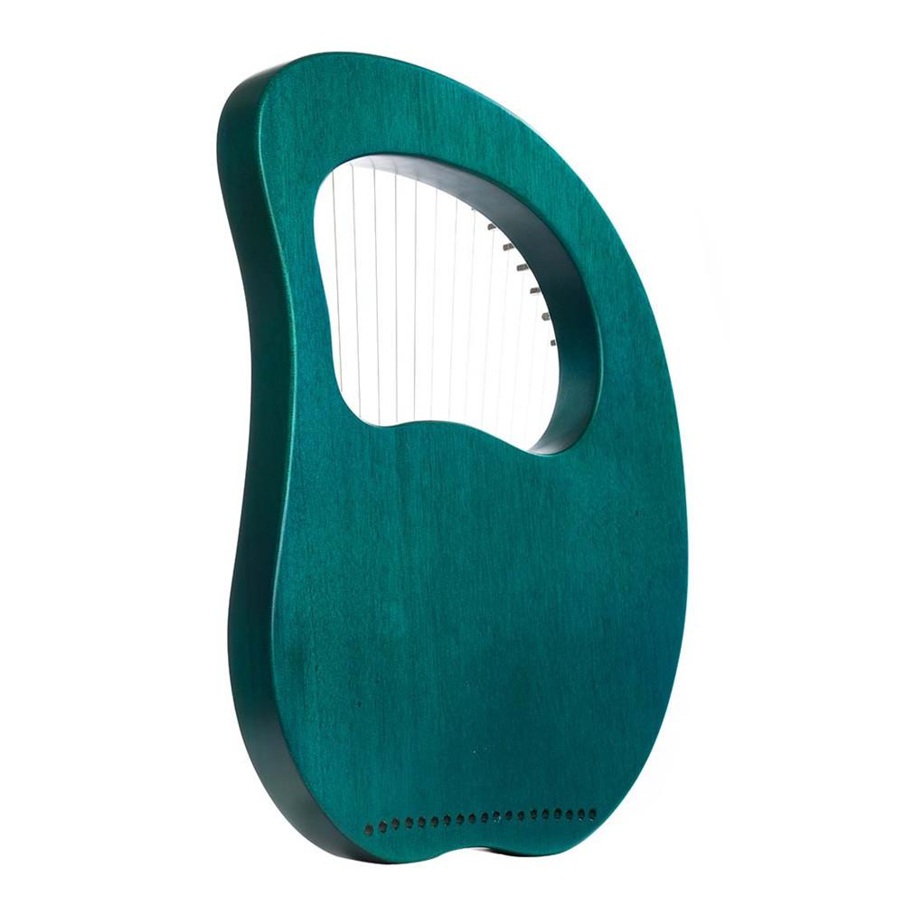 19 -strengs lyre mahognyinstrument grønn harpe med tuningnøkkel strengt musikkinstrument for barn, voksne nybegynnere