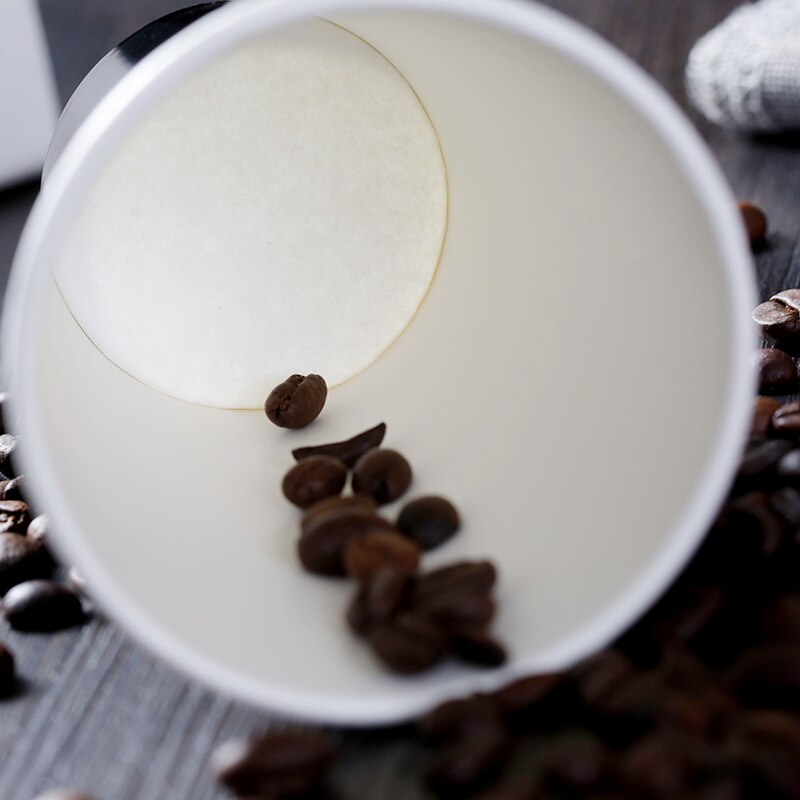 50pcs Thicken 400ml 500ml disposable tea cup black drink coffee paper cup takeaway packaging cups with lid