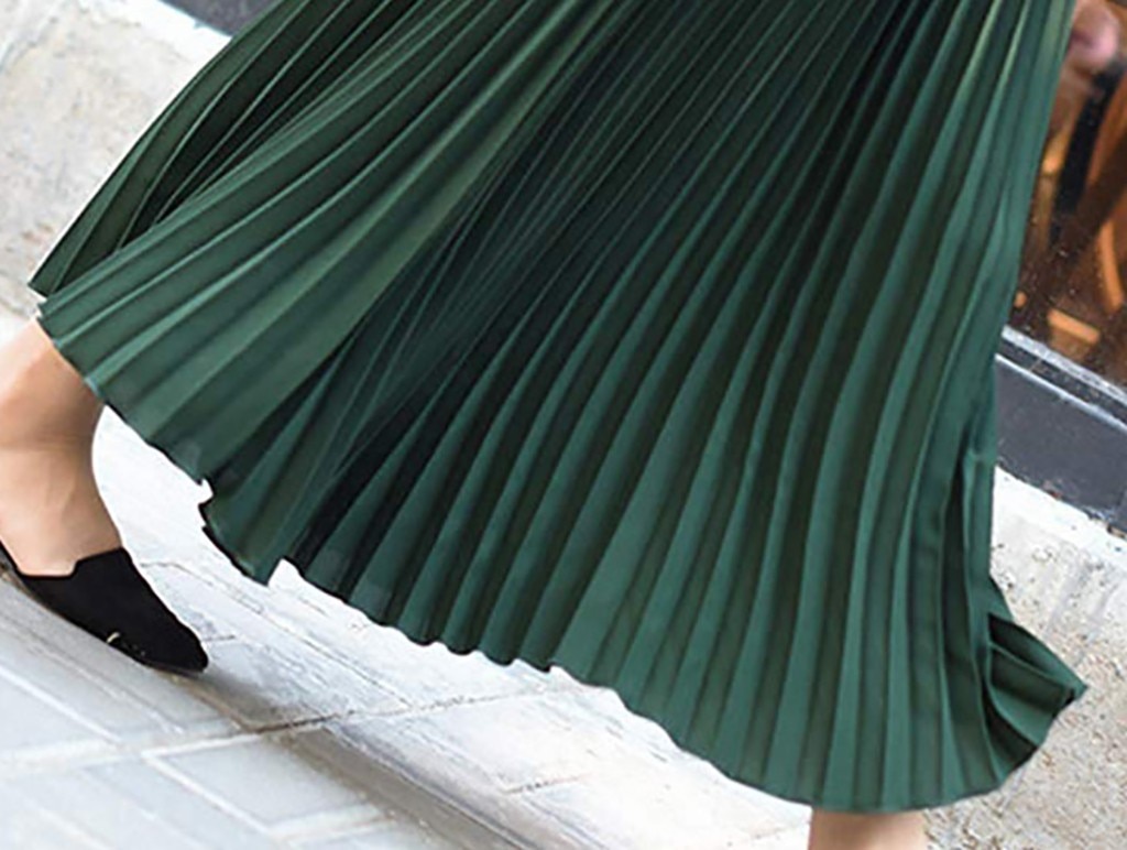 Faldas de coreana para mujer, faldas negras, , Midi, Falda plisada con cintura elástica, Jupe Longue,
