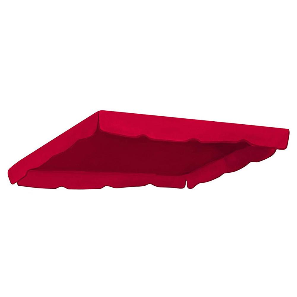 Garden Swing Roof Cover Waterproof Patio Swing Canopy Cover Replacement 3-Seater Garden Yard Swing Canopy UV Sun Shade Covers: Red