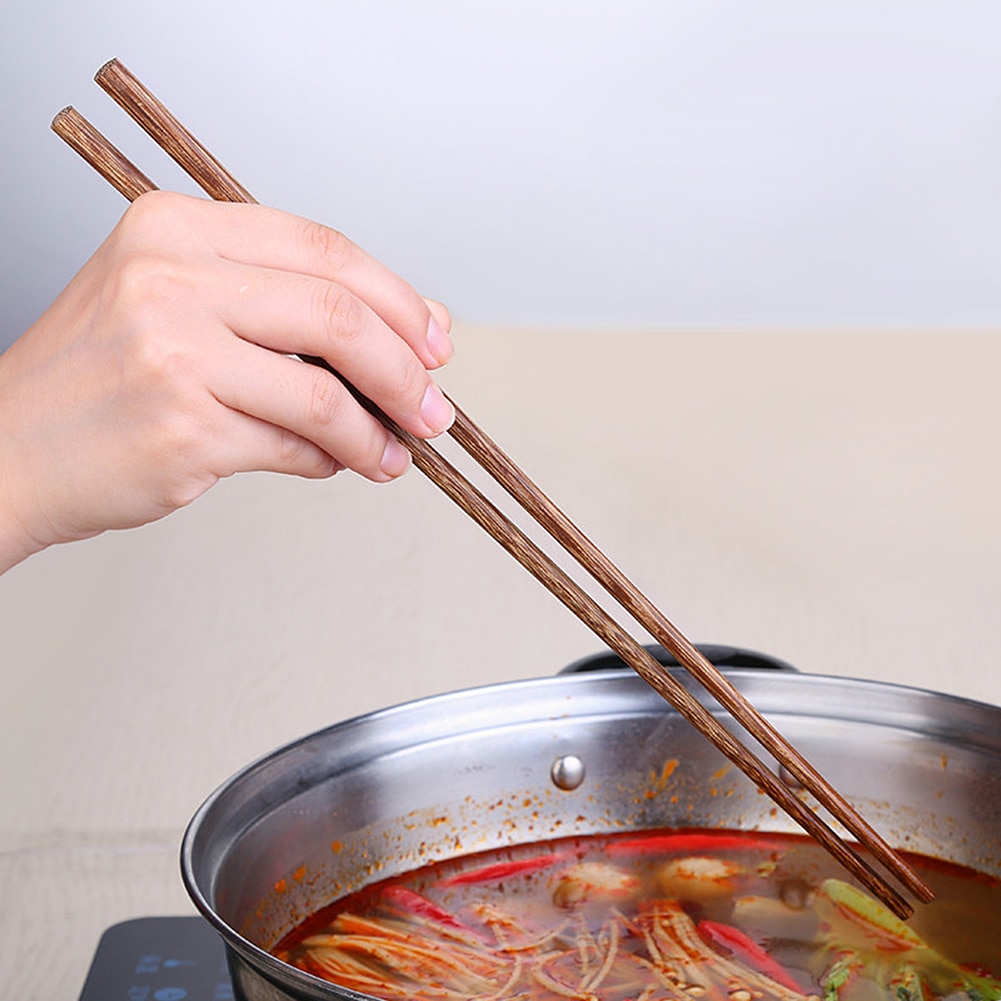 1 Pair Kitchen Tools Super Long Chopsticks Wooden Chopsticks Cook Noodles Deep Fried Pot Food Sticks