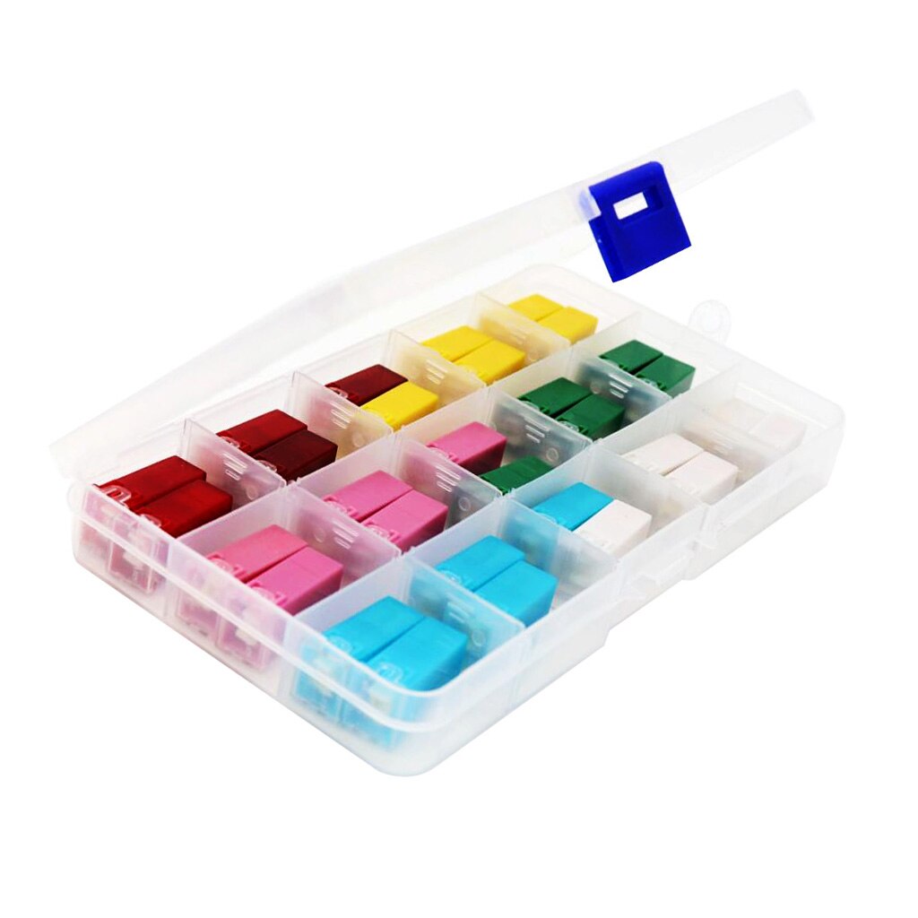 Caja de surtido de fusibles Jcase, 30 piezas, F2828-Z, 20A, 25A, 30A, 40A, 50A, 60A