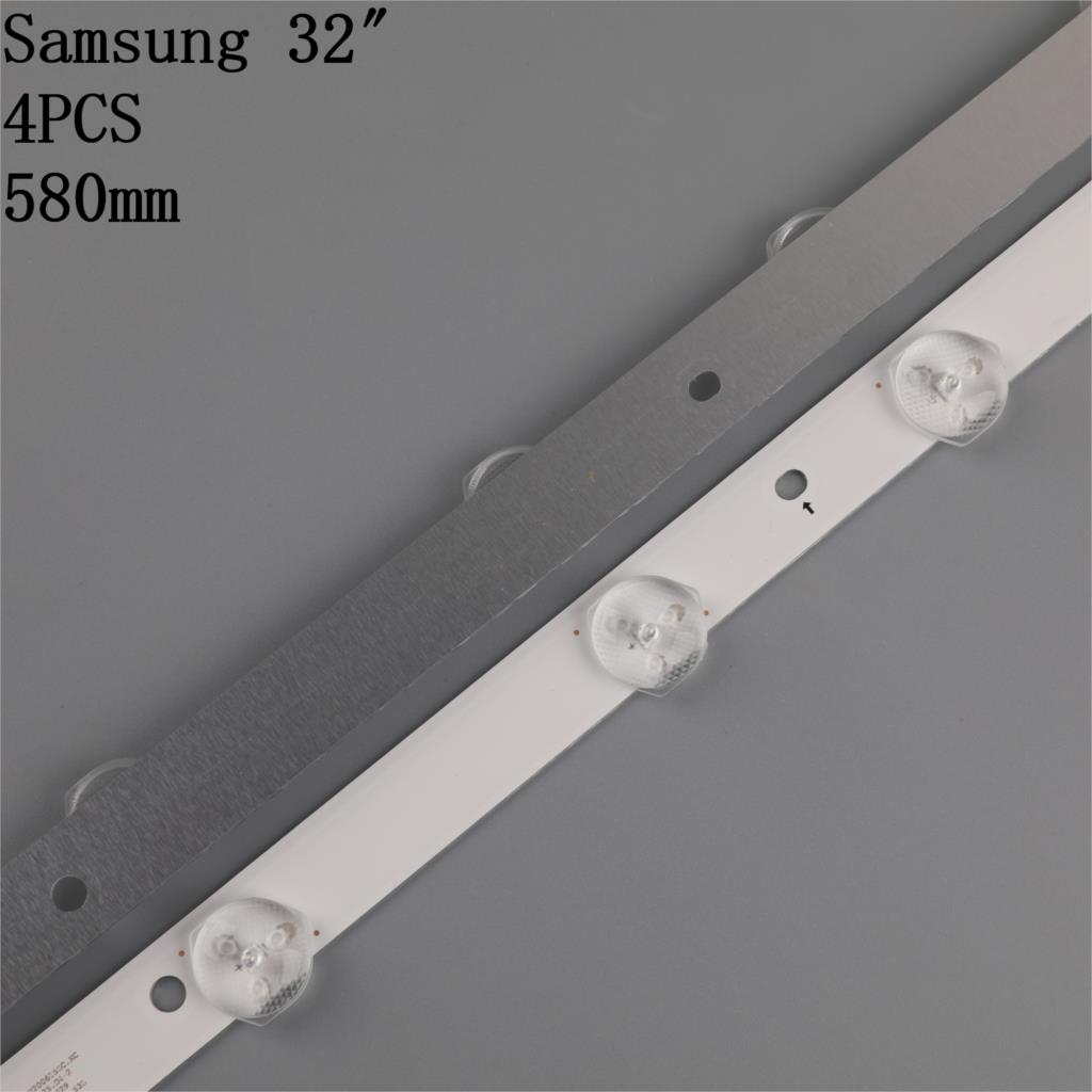 1Set = 4 Stuks 10Leds 580Mm Led Backlight Strip Voor UE32EH5000KX D1GE-320SC1-R3 32F-3535LED-40EA BN96-24146A