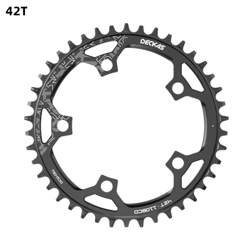DECKAS 110BCD Kettingblad Voor Shimano Crown Ronde Zwart 36T 38T 40T 42T 44T 48T 50T 52T 54T Tandwiel Kettingwiel Voor 110mm Crankstel