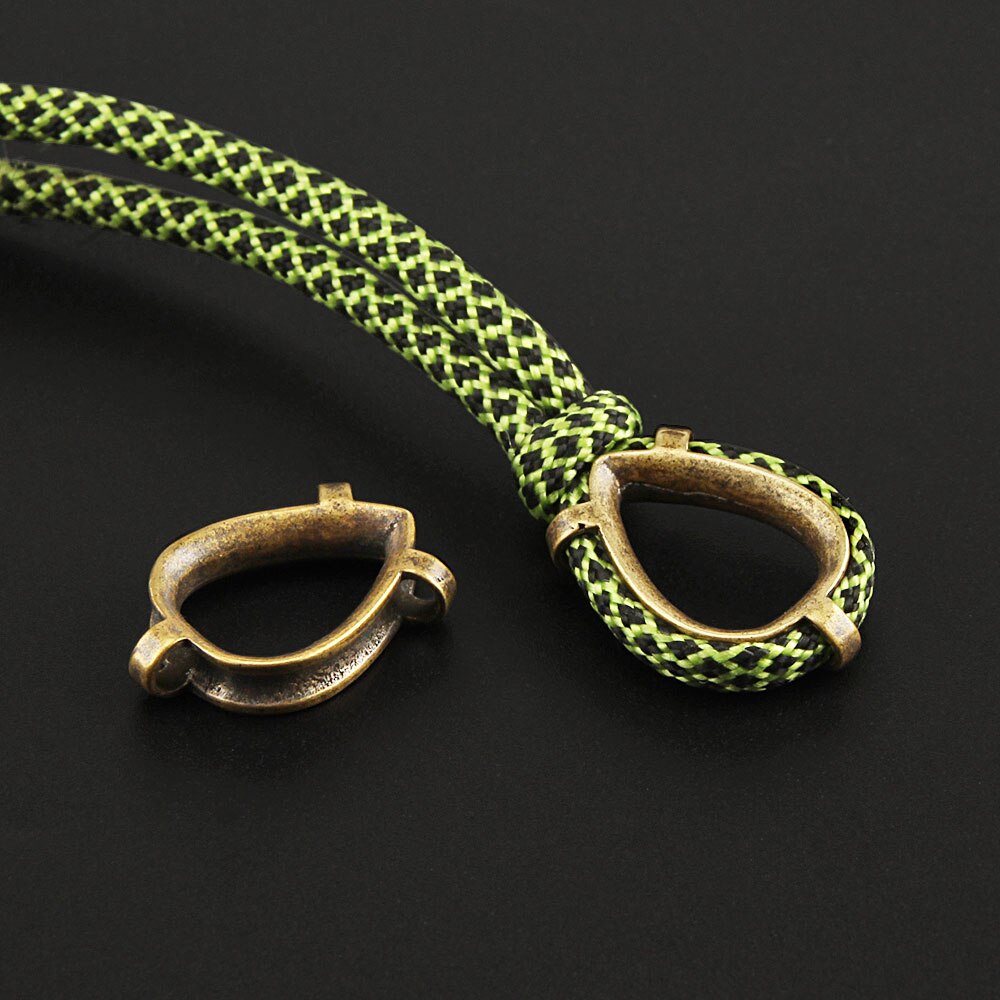 Accesorios Paracord anillo cuentas de latón llavero llaveros de cobre cuerda DIY
