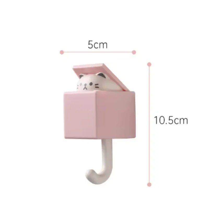 Cartoon Dierenhaak Telescopisch Verbergen Muis Beer Kitty Deurhangers Praktische Haken Sleutel Handdoek Cap Kapstok Wanddecoratie: YELLOW