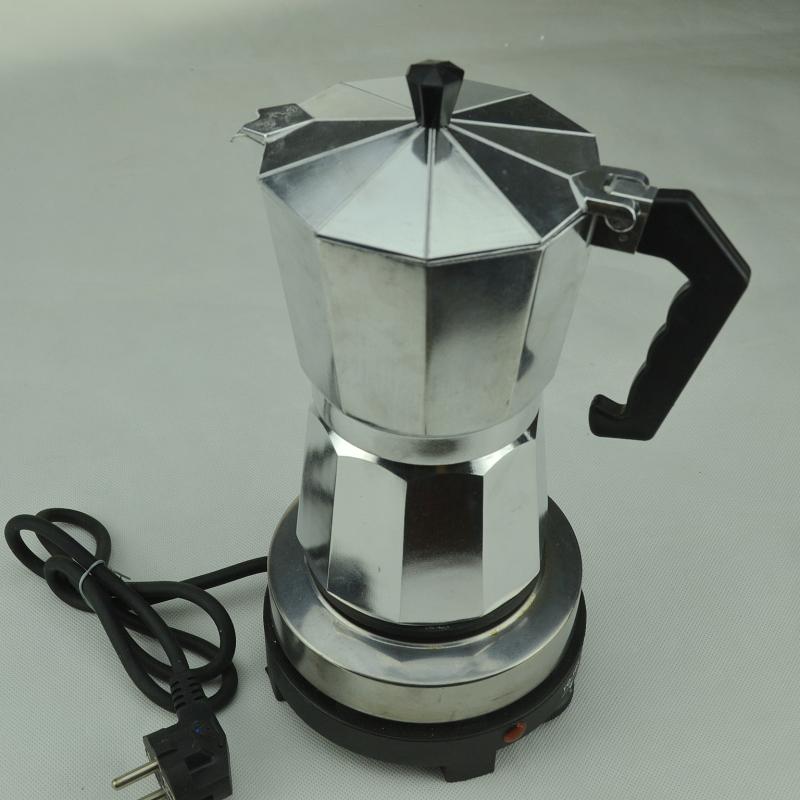 Cafetera italiana hecha a mano, cafetera Octagonal de aluminio, olla Moka eléctrica, horno de cafetera Moka, máquina de café separada