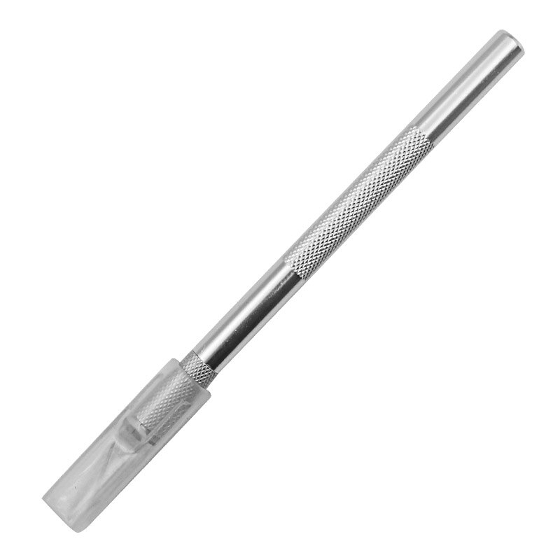 Skridsikker metal skalpel værktøjssæt skærer gravering håndværksknive +5 stk blade mobiltelefon pcb diy reparation håndværktøj