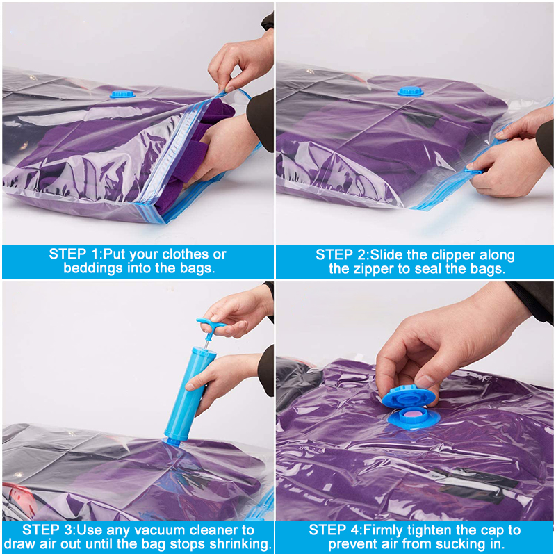 Vakuum Beutel für Kleidung Lagerung Tasche Mit Ventil transparent Grenze Falten Organizer Reisen Platzsparend Dichtung Paket