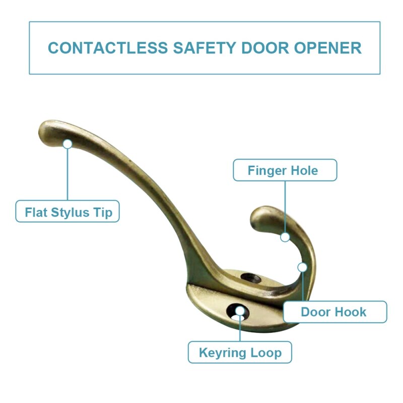 Handheld Non-Contact Door Opener Closer No-Touch Press Elevator Hand Stick Door Opener Tool Keychain No Touch