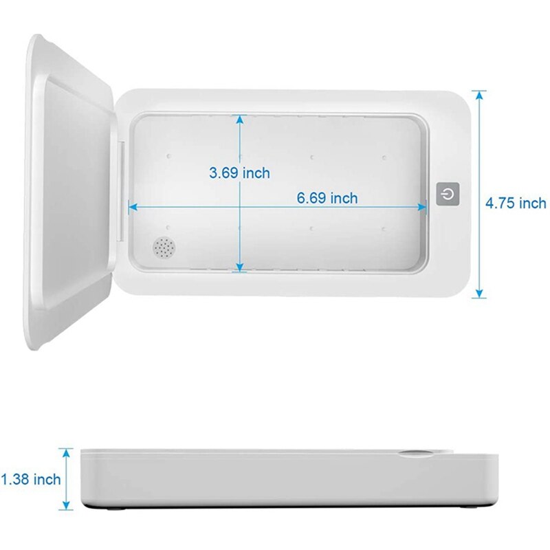 UV Smart Phone Cleaner, Portable Phone Cleaner, Aroma Cleaner, iPhone Cleaner Box with USB Charging Function (For IOS Android Ph