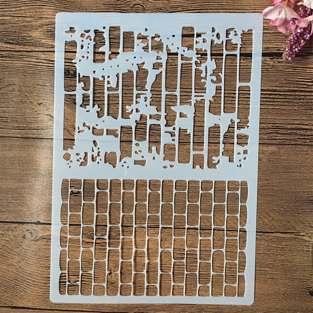 Rectangular Stencil Pattern A4 29cm Rectangle Brick Bamboo DIY Layering Stenci... – Grandado