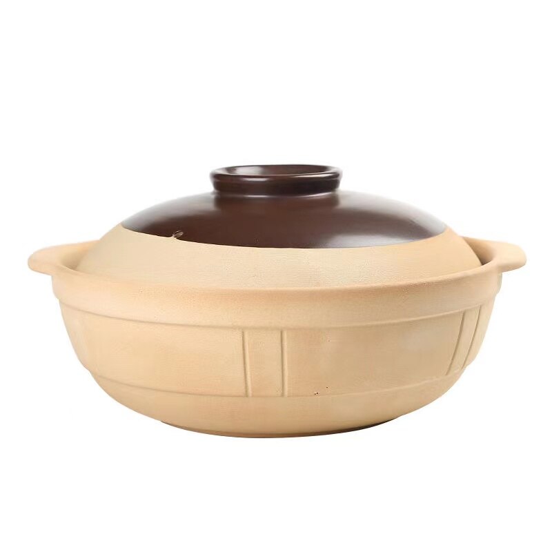 500ML 750ML Chinese Style Traditional Old Fashioned Earthen Cooking Casserole Soup Rice Porridge Pot Clay Stewpan Pan