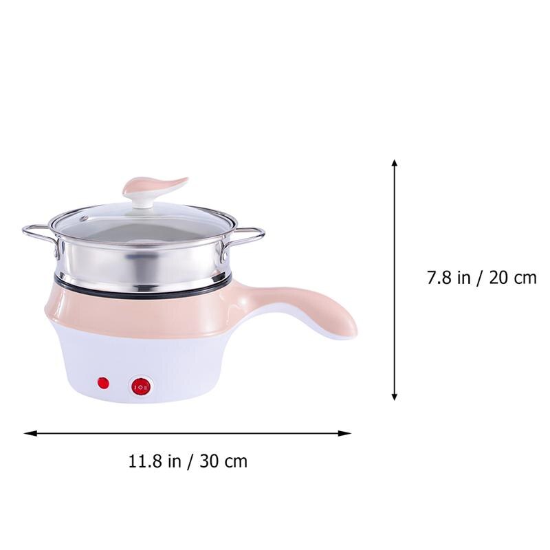 Doppel-schicht Kochen Topf Kleine Elektrische Topf Multifunktionale Dampf Topf Nicht-stick Suppentopf Dampfer Kochen Kessel für küche