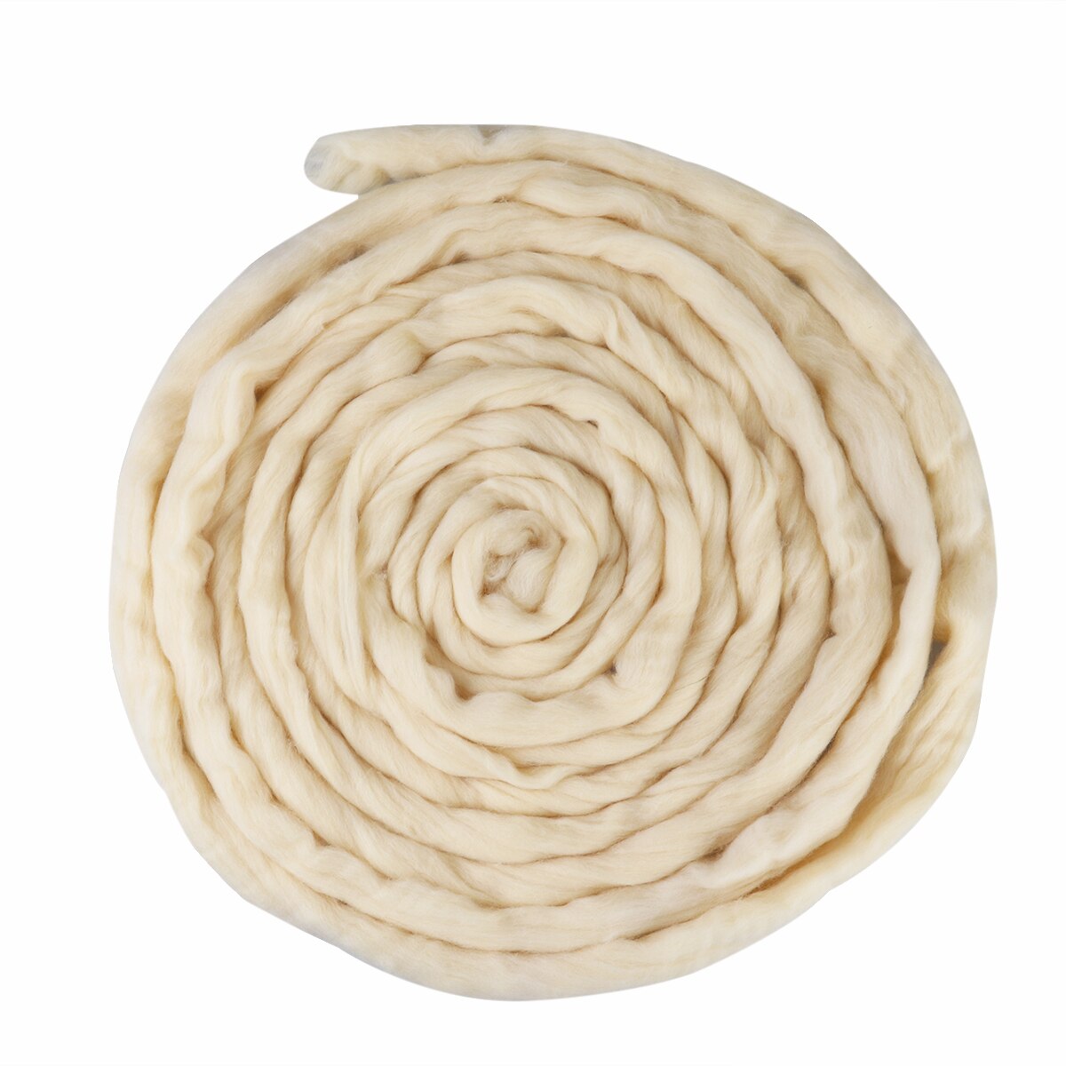 Natural Roving Wool Roving Fiber Felt Crafts Needle Felting 200g (Galatea): Default Title