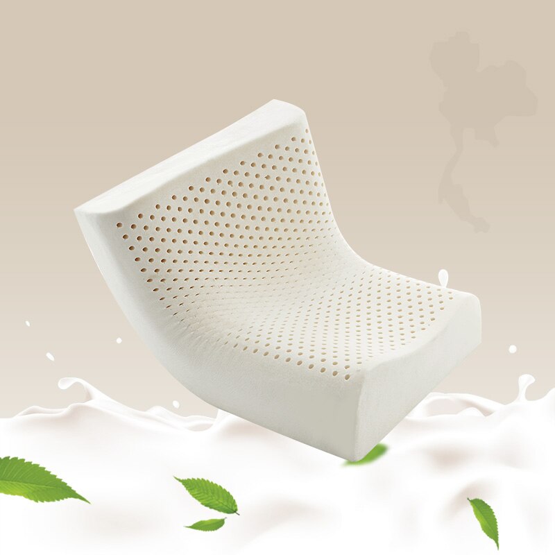 Thailand Natuurlijke Latex Bed Cervicale Orthopedische Kussen 50X30X9X7 Cm Slapen Beddengoed Wave Curve Vormige kids Traagschuim Kussens